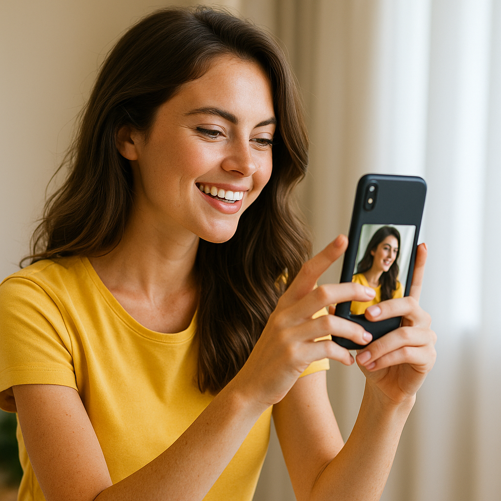 Person mit Smartphone
